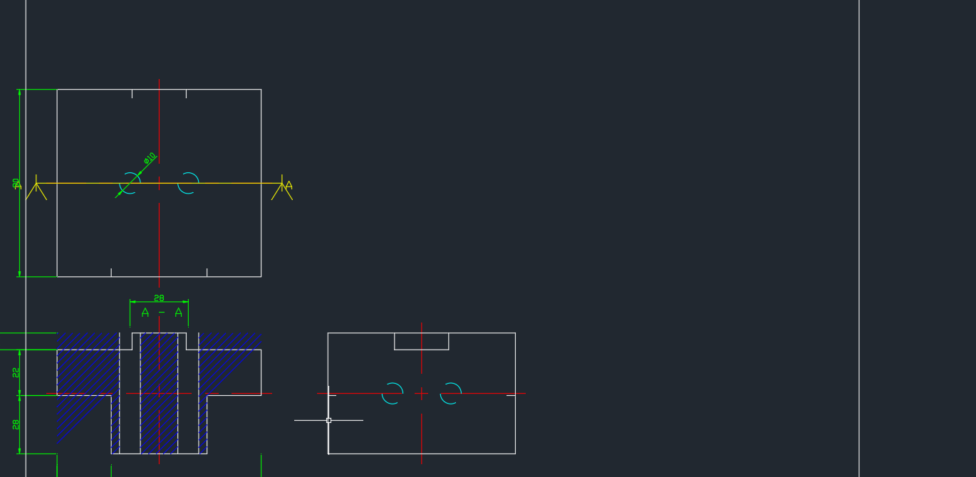 AutoCAD AI — сечение со штриховкой